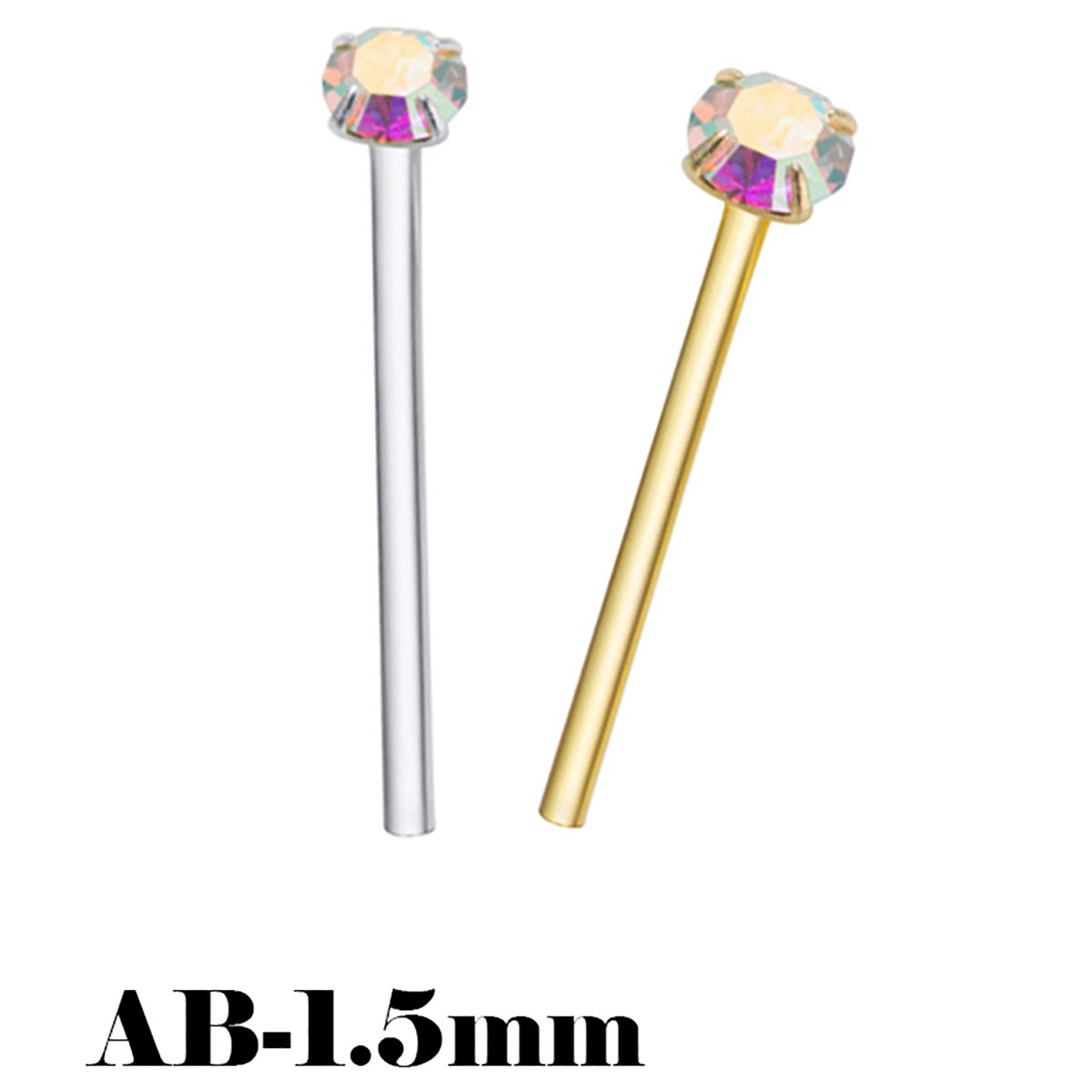 Body Jewelry La - Nasenstecker aus 925er-Sterlingsilber, Mini, 1,5 mm,