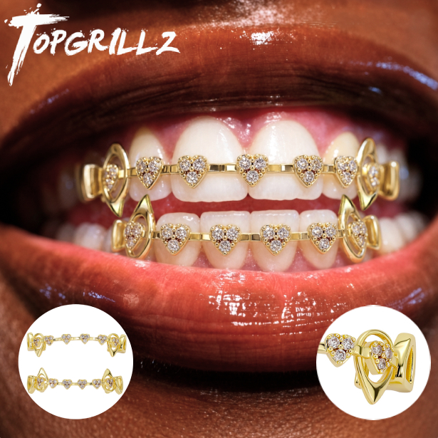 TOPGRILLZ Hohlherz-Grillz-Set  – Body Jewelry Changing Kit Bewertung und Preis