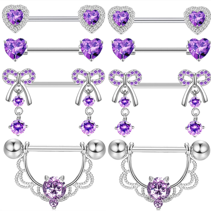 Lila Schmetterling Nippel Pier – Body Jewelry Changing Kit Bewertung und Preis