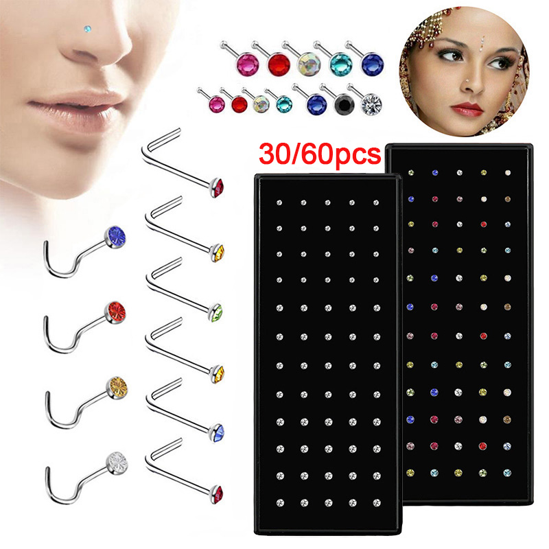 L-förmiges Edelstahl-Kristall- – Body Jewelry Changing Kit Bewertung und Preis