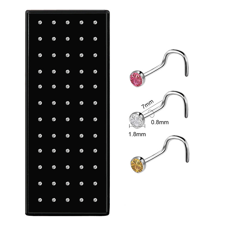 L-förmiges Edelstahl-Kristall- – Body Jewelry Changing Kit Bewertung und Preis