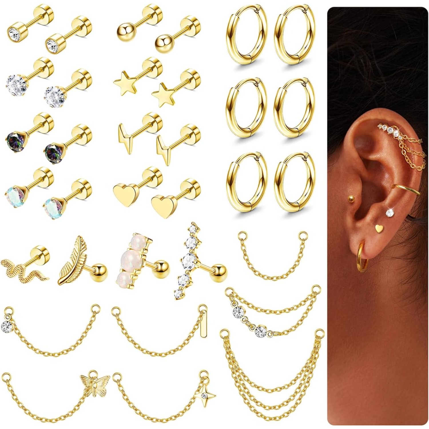 Bobisty 20G Knorpel-Ohrringe S – Body Jewelry Changing Kit Bewertung und Preis