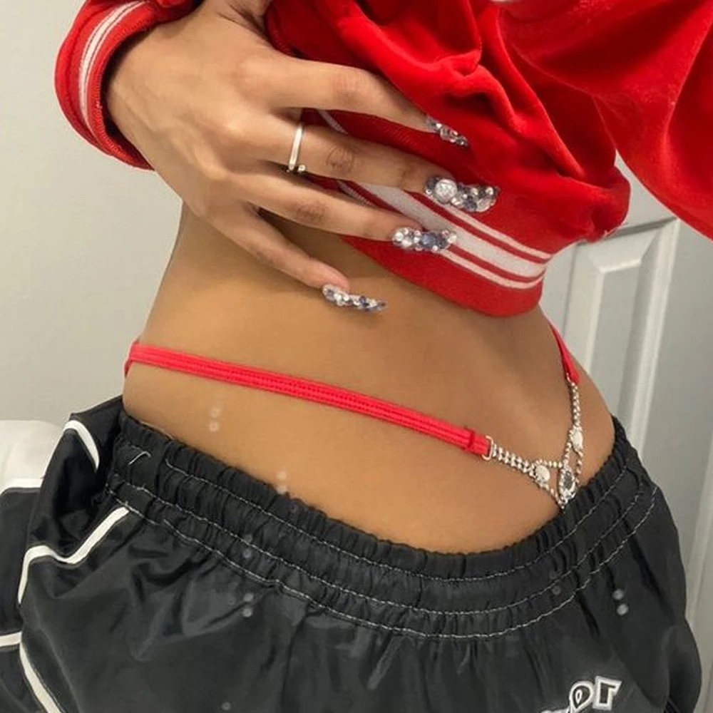 Sexy runder Strass-Tanga, vers – Body Jewelry Women Bewertung und Preis