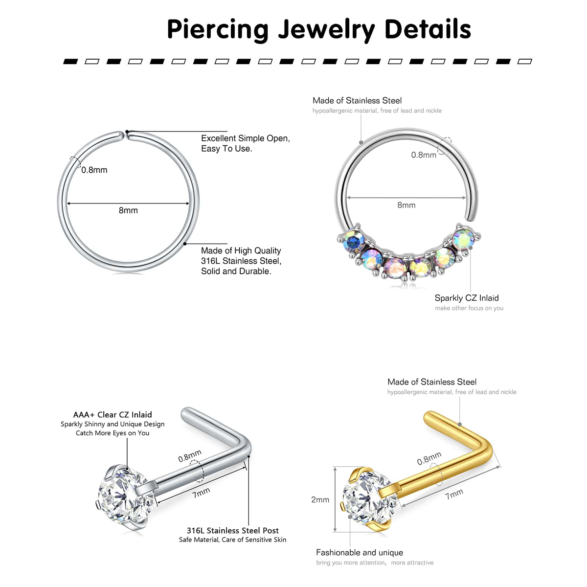 28 Teile/satz 20g Edelstahl Na – Body Jewelry Changing Kit Bewertung und Preis