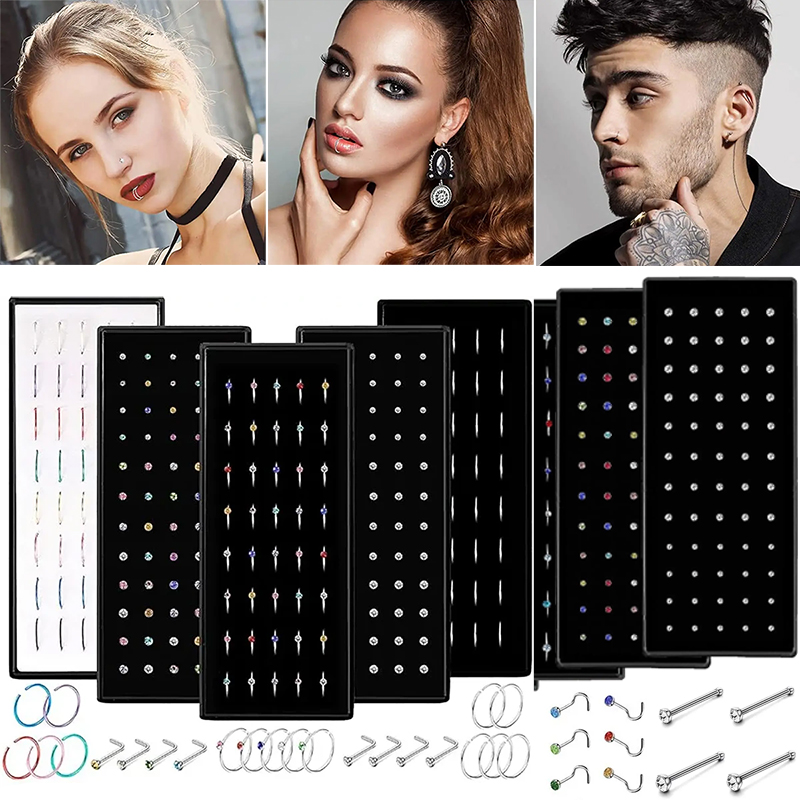 40/60PC Edelstahl Gerade L Nas – Body Jewelry Changing Kit Bewertung und Preis